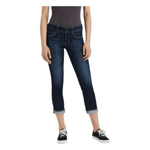 American Eagle Artist Crop Jeans Blue Medium Wash Denim Low Rise 0